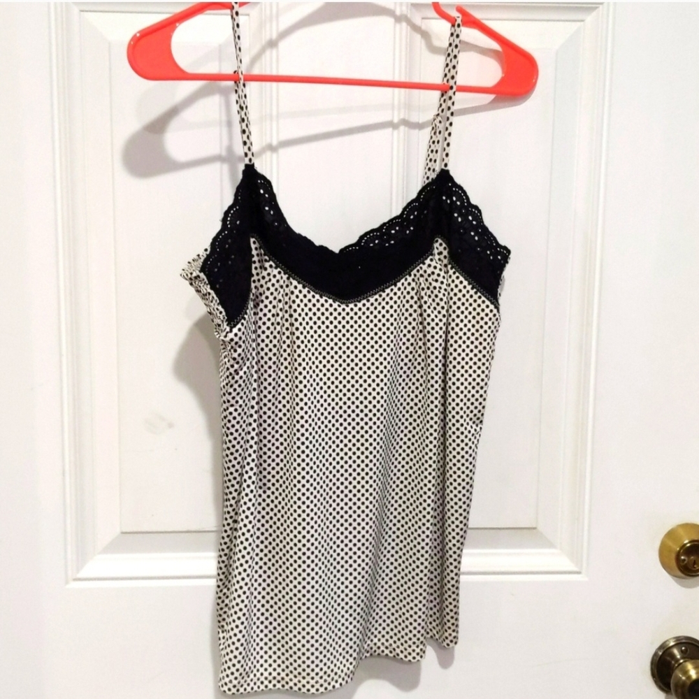 The Limited Black and White Polka Dot Camisole